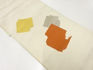 アンティーク　川島織物製　破れ色紙模様織出し袋帯（材料）